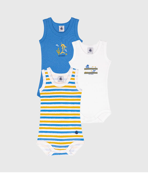Lot de 3 bodies d&eacute;bardeurs b&eacute;b&eacute; multicolor