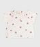 Blusa de algodón de manga corta con estampado de corazón para bebé blanco AVALANCHE/ MULTICO