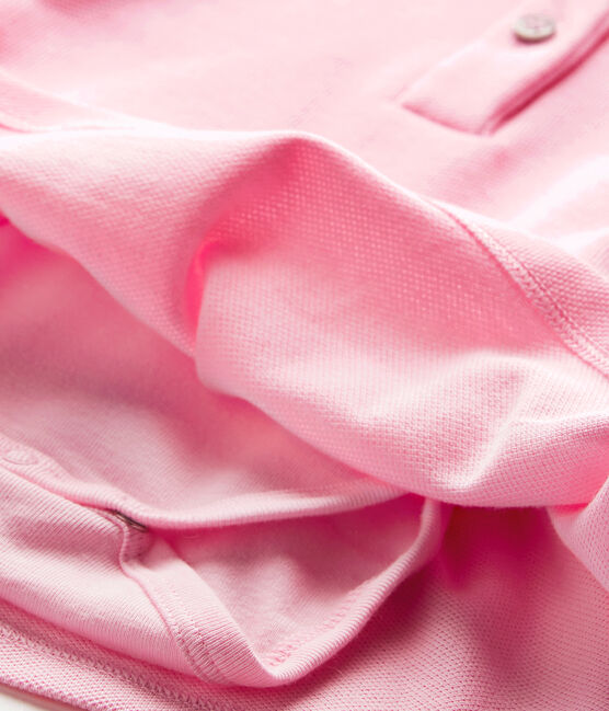 Vestido para niña de manga corta rosa BABYLONE