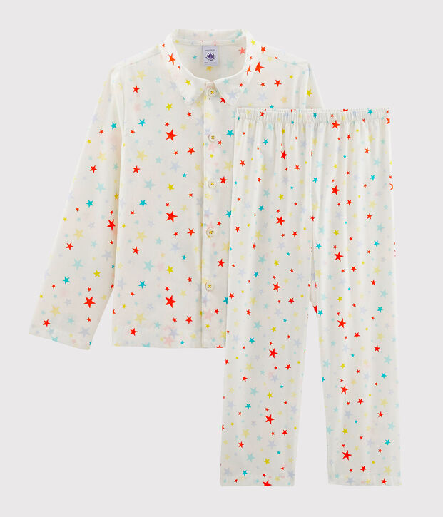 Pijama de sarga para ni&ntilde;o blanco/multicolor