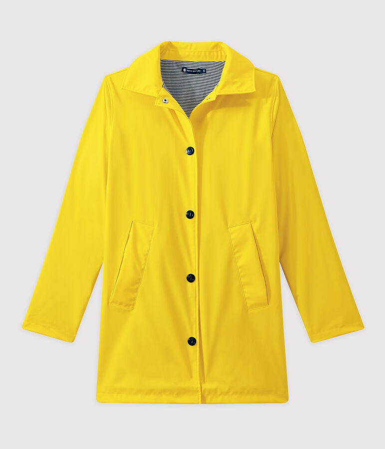 Chubasquero con forma de abrigo para mujer JAUNE