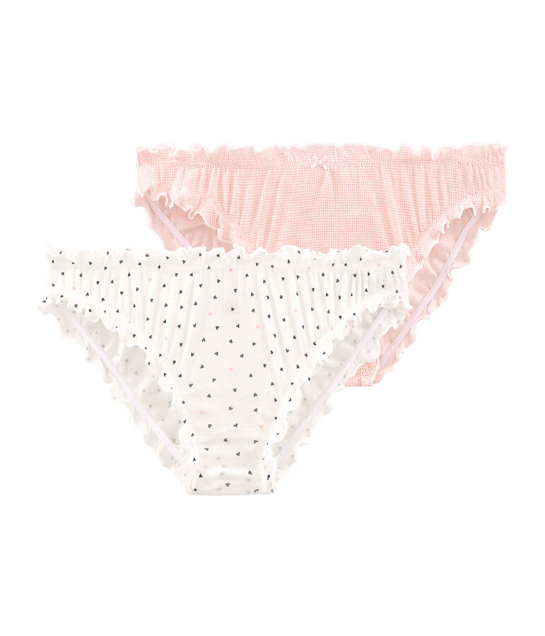 Lote de 2 braguitas frufr&uacute; para mujer multicolor