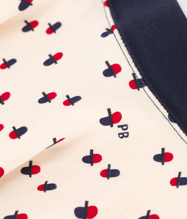 Falda estampada de t&uacute;bico de ni&ntilde;a crudo/multicolor
