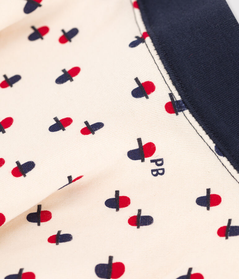 Falda estampada de t&uacute;bico de ni&ntilde;a crudo/multicolor