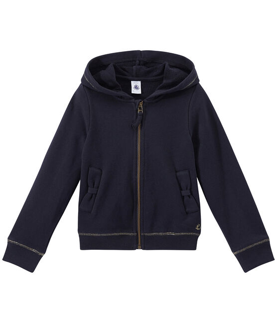 Sudadera con cremallera y capucha de niña azul SMOKING