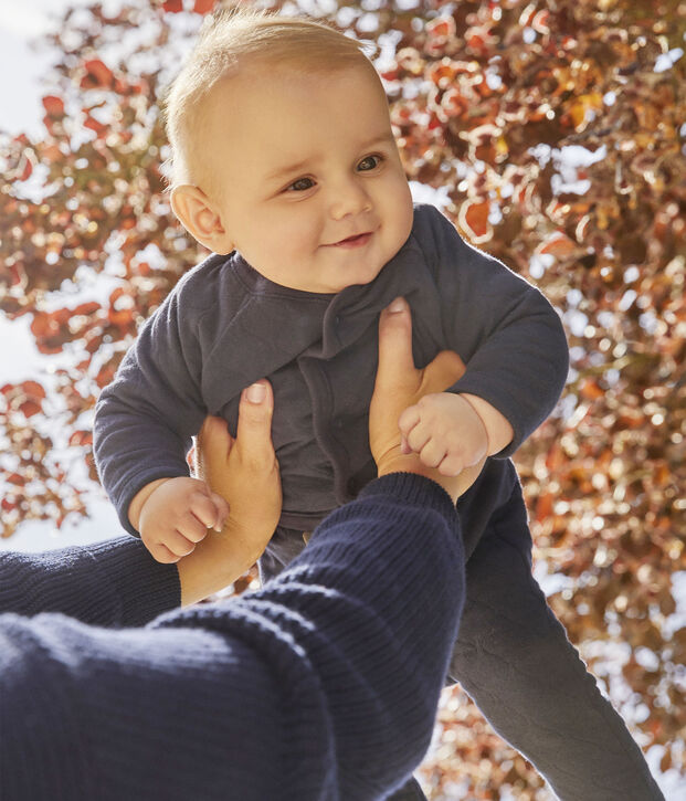 Conjunto de 2 piezas de algod&oacute;n acolchado para beb&eacute; azul