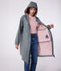 Chubasquero largo y bicolor para mujer