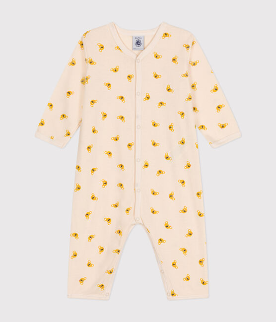 Pijama sin pies de algodón para bebé blanco AVALANCHE/ MULTICO