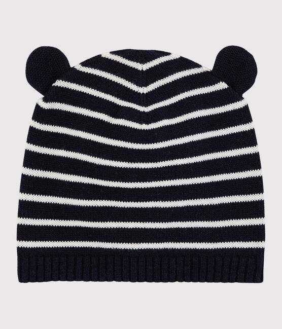 Gorro de algodón a rayas. azul SMOKING/blanco MARSHMALLOW