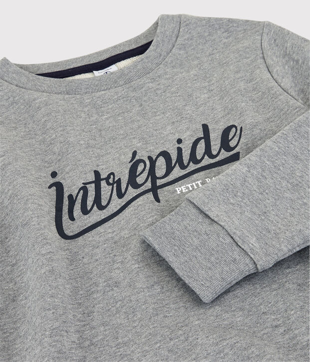 Sudadera de mulet&oacute;n de ni&ntilde;o gris