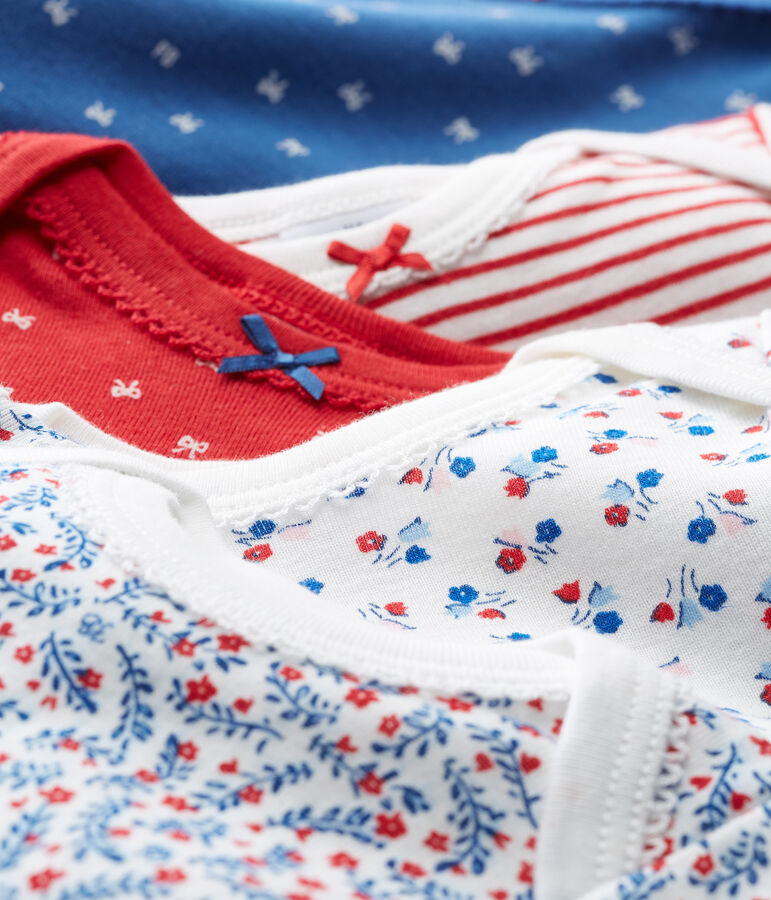 Lote de 5 bodis manga corta para beb&eacute; ni&ntilde;a multicolor