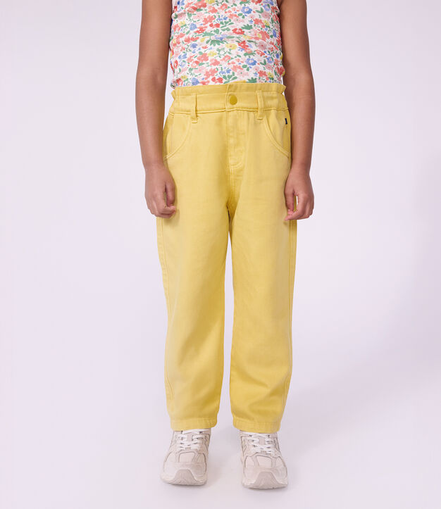 Pantal&oacute;n infantil de algod&oacute;n amarillo