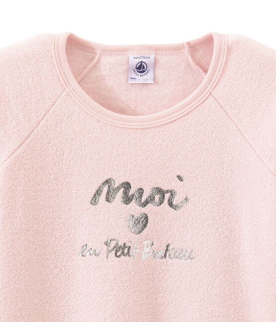 Pijama para niña en rizo esponja afelpadao extra cálido rosa JOLI