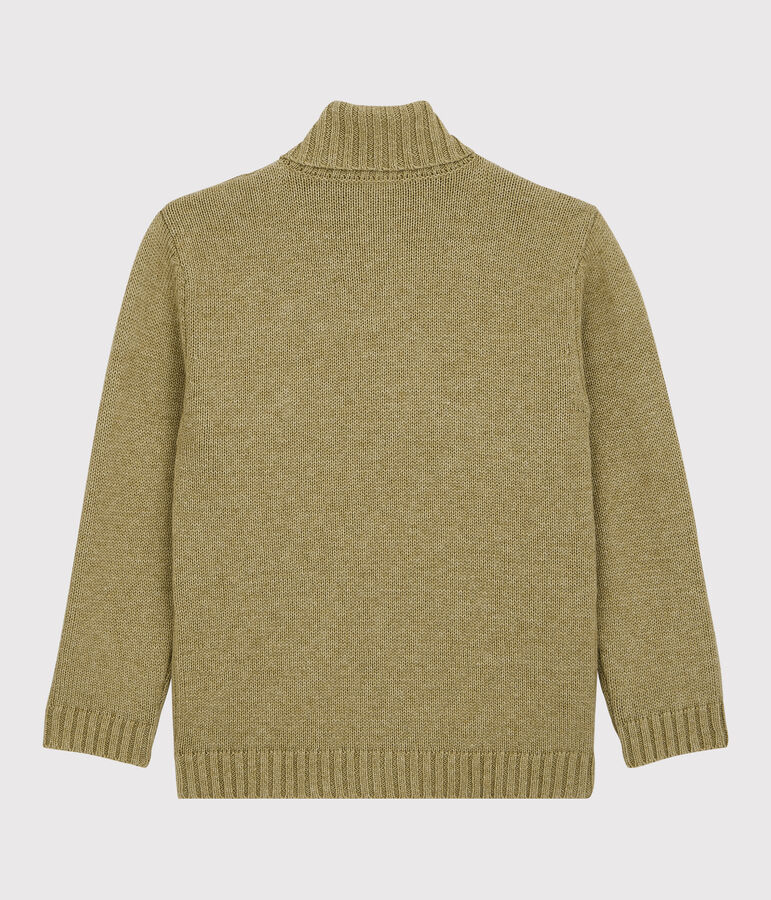 C&aacute;rdigan de lana y algod&oacute;n de ni&ntilde;o JERRYCAN MOULINE/ MULTICO