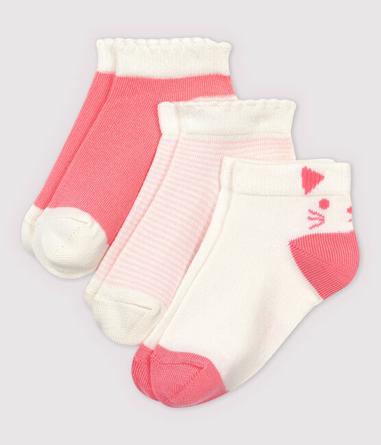 Lote de 3 pares de calcetines cortos de niña variante 1