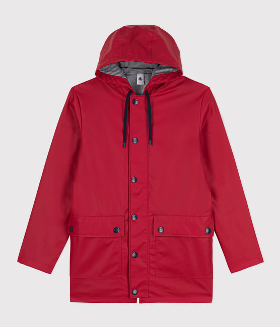 Chubasquero icónico de material reciclado y algodón orgánico rojo CORRIDA