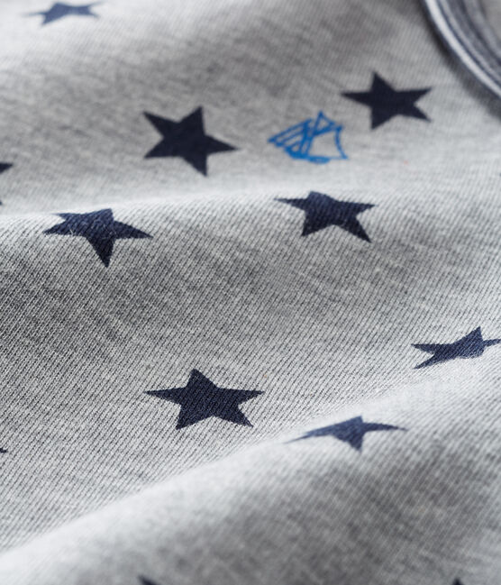 Camiseta de manga larga estampada para bebé niño gris SUBWAY/azul SMOKING CN
