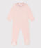 Pijama de terciopelo rosa liso para bebé rosa SALINE