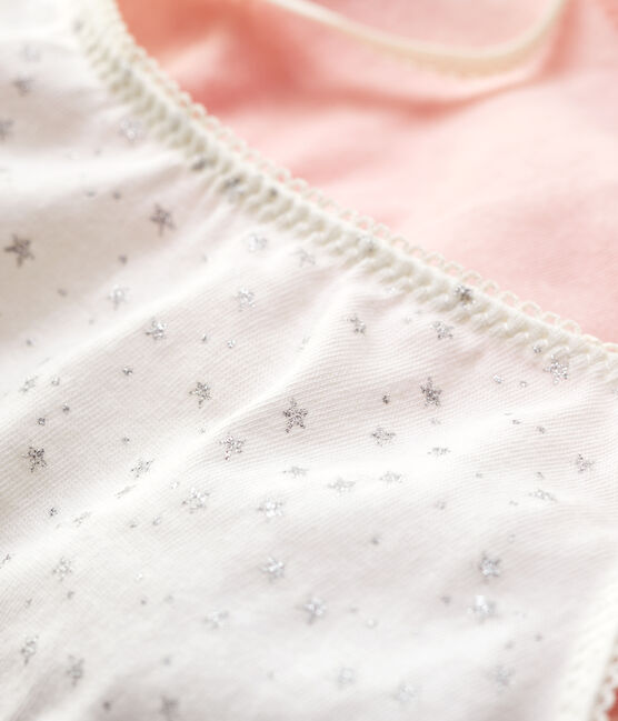 Juego de sujetadores con estampado de purpurina de niña de algodón orgánico y elastano variante 1