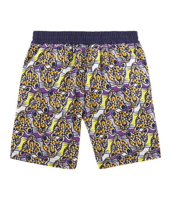 Shorts de playa infantiles para niño blanco MARSHMALLOW/blanco MULTICO
