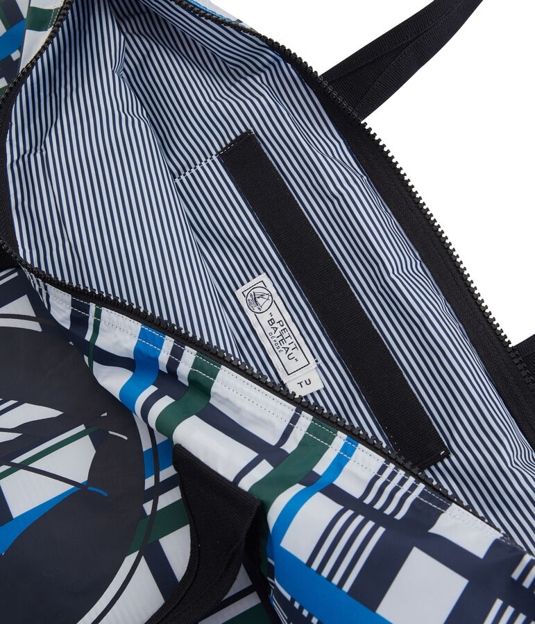 Bolso de cuadros para mujer blanco/multicolor