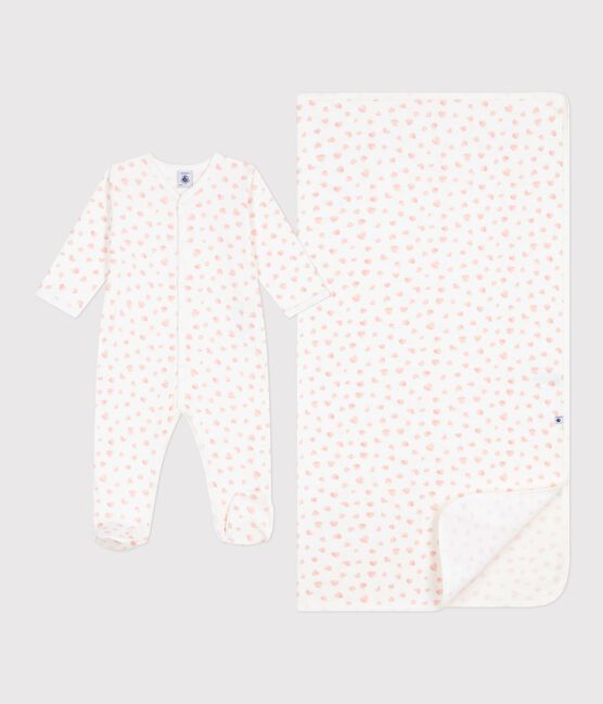 Set de regalo para bebé de algodón con estampado floral variante 1
