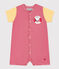 Pelele corto Petit Bateau X Snoopy de algodón para bebé rojo CORRIDA/blanco MARSHMALLOW