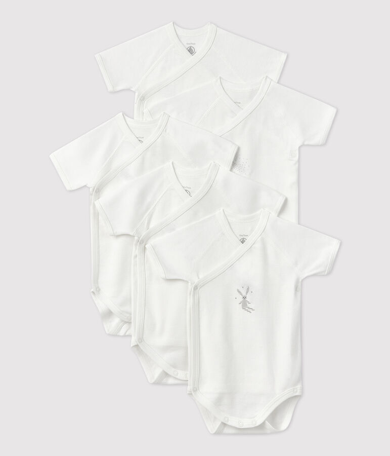 Juego de 5 bodis de beb&eacute; de algod&oacute;n org&aacute;nico variante 1