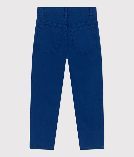Pantalón recto de tejido vaquero colorido para niño azul INCOGNITO