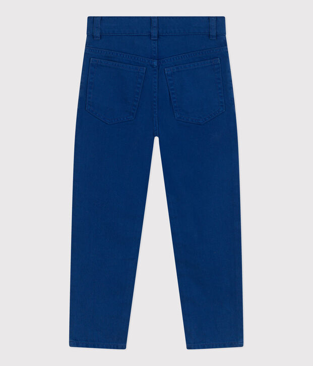 Pantal&oacute;n recto de tejido vaquero colorido para ni&ntilde;o azul