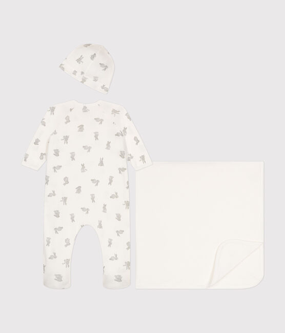 Lote de 3 artículos de algodón para bebé blanco MARSHMALLOW/gris GRIS
