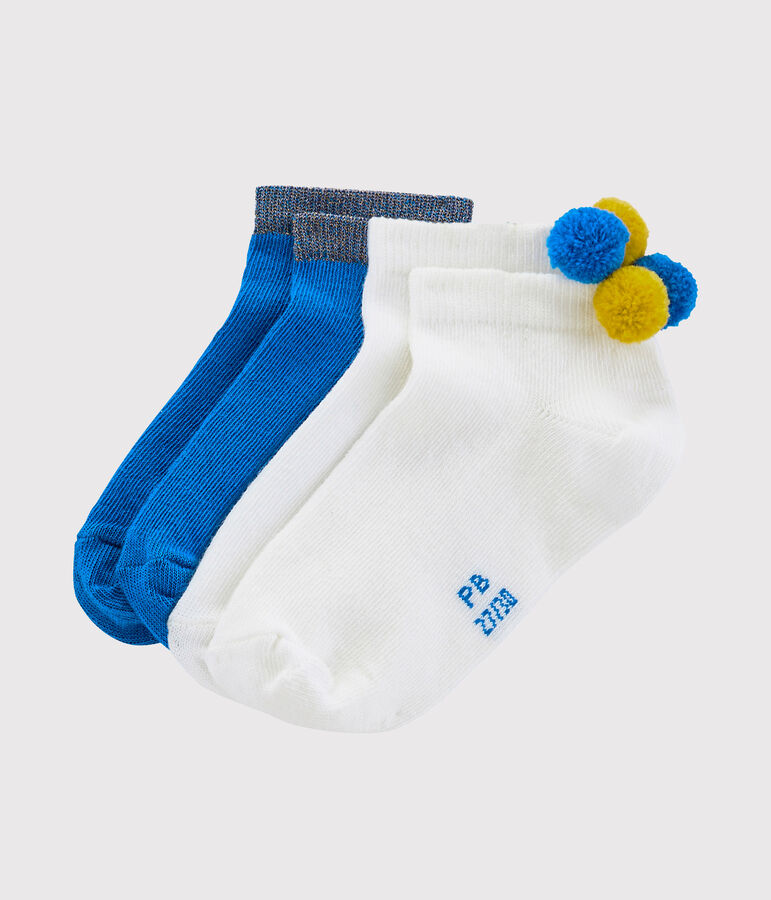 Lote de 2 pares de calcetines infantiles para ni&ntilde;a multicolor