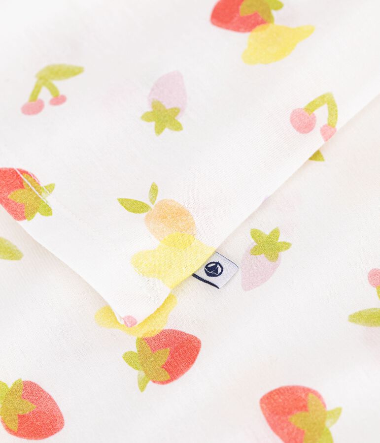 Camis&oacute;n infantil de algod&oacute;n con estampado de frutas blanco/multicolor