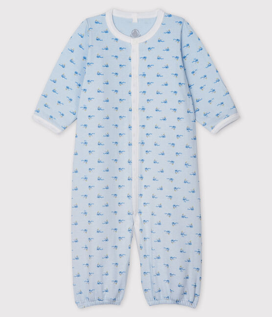 Mono-saco para bebé de punto azul FRAICHEUR/blanco MULTICO