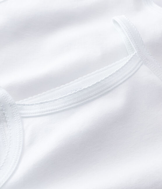 Lote de 2 camisetas de tirantes blancas de niña variante 1