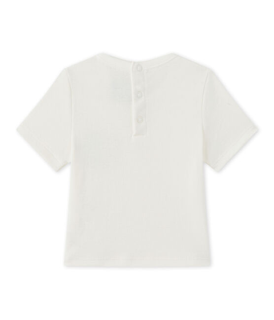 Camiseta bebé niño liso blanco MARSHMALLOW