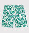 Bañador reciclado estampado para niño blanco MARSHMALLOW/verde GAZON