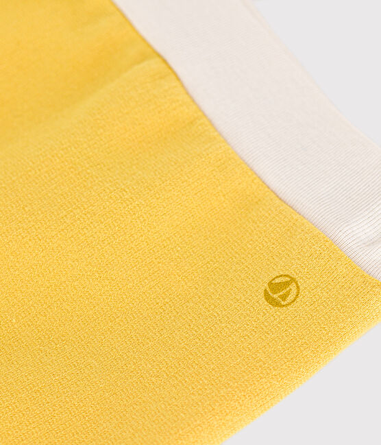 Pantalón corto de muletón ligero para bebé amarillo NECTAR