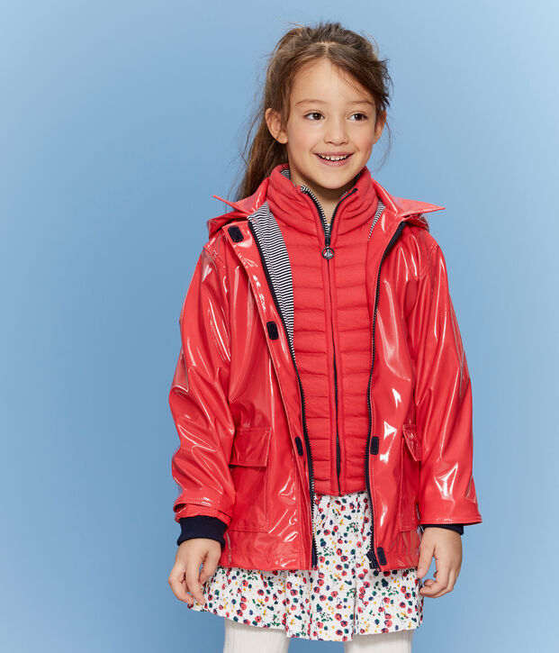 Impermeable reforzado para ni&ntilde;a rojo