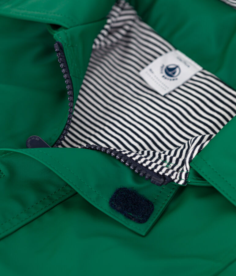 Chubasquero emblem&aacute;tico para beb&eacute; verde