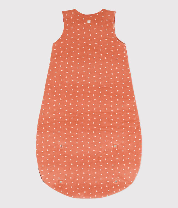 SACO DE TERCIOPELO TOG 2 CON CORAZONES PARA BEB&Eacute; rosa/crudo