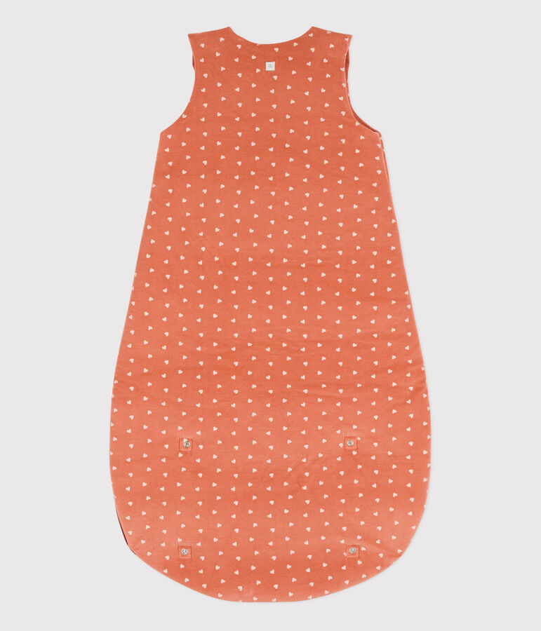 SACO DE TERCIOPELO TOG 2 CON CORAZONES PARA BEB&Eacute; rosa/crudo