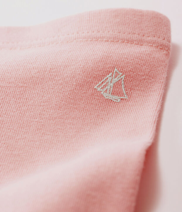 Legging de punto 1 x 1 liso para beb&eacute; ni&ntilde;a. rosa