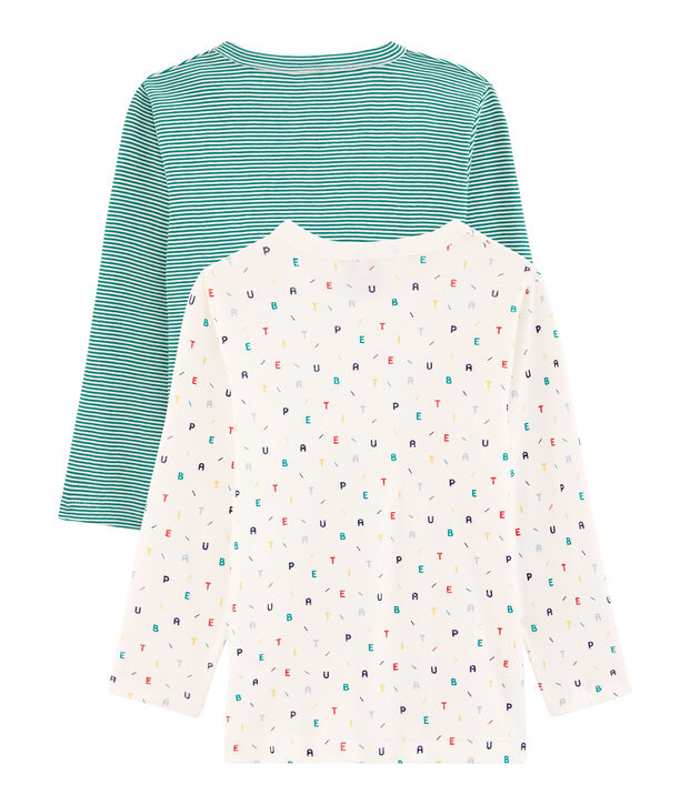 Par de camisetas manga larga para ni&ntilde;o multicolor