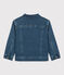 Chaqueta de tejido vaquero orgánico de niña/niño azul DENIM BLEU DELAVE