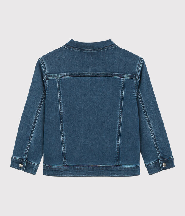 Chaqueta de tejido vaquero org&aacute;nico de ni&ntilde;a/ni&ntilde;o azul