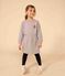 Vestido de muletón cepillado de manga larga para niña gris CHATON CHINE