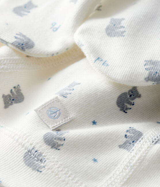 Juego de gorrito de recién nacido y manoplas de punto para bebé variante 2