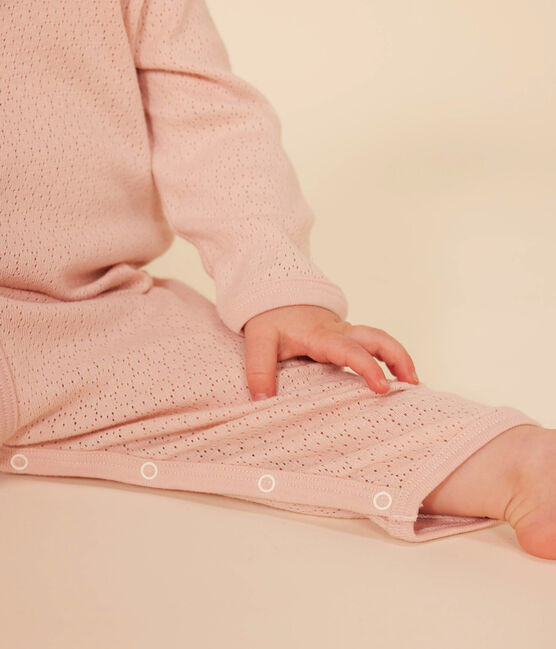 Pijama sin pies de algodón para bebé rosa SALINE