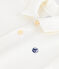 Polo infantil de algodón liso de manga corta blanco MARSHMALLOW